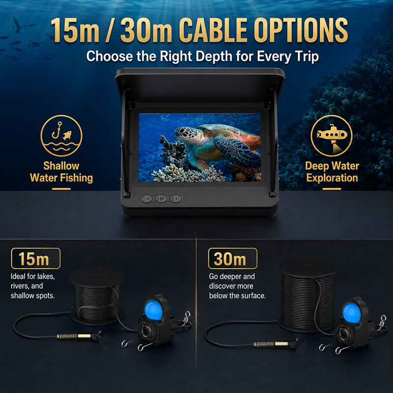 Cámara Subacuática para Pesca, - Fishing Boat Depth Finder reseña y precio