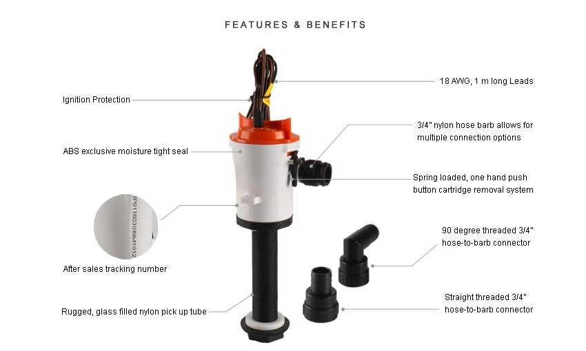 Bomba Sumergible para Pecera S - Fishing Boat Bilge Pump reseña y precio